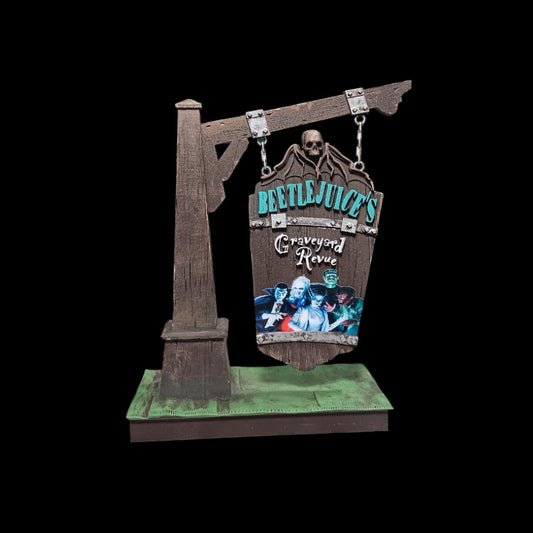 FRAMLESS Musical Graveyard Revue Sign