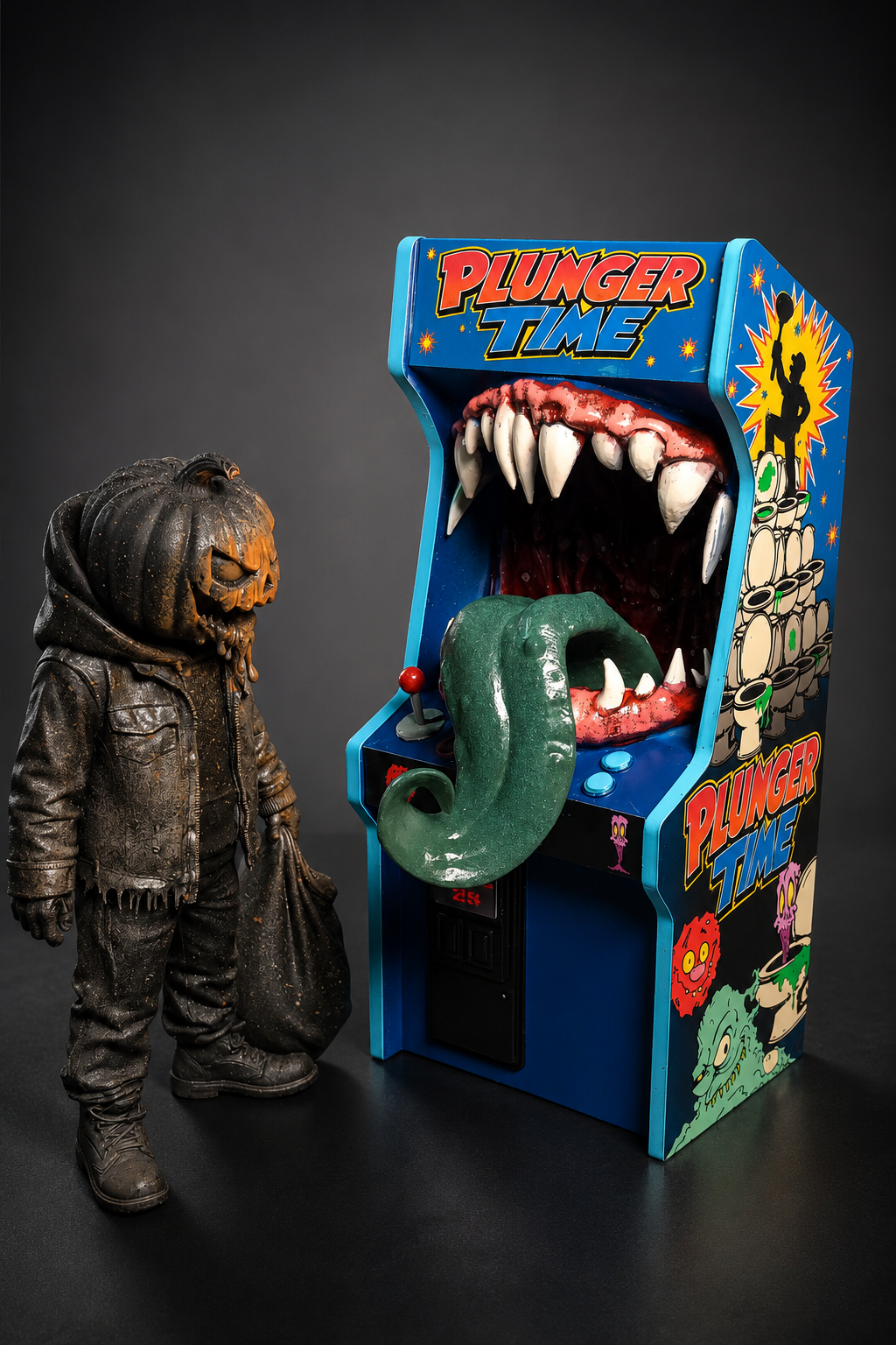 Killer Arcades: Plunger Time – Monster Arcade Cabinet Art Collectible
