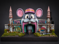 Rick Ratt’s Fun Park abandoned amusement park entrance miniature diorama by Cremated Plastic Toys