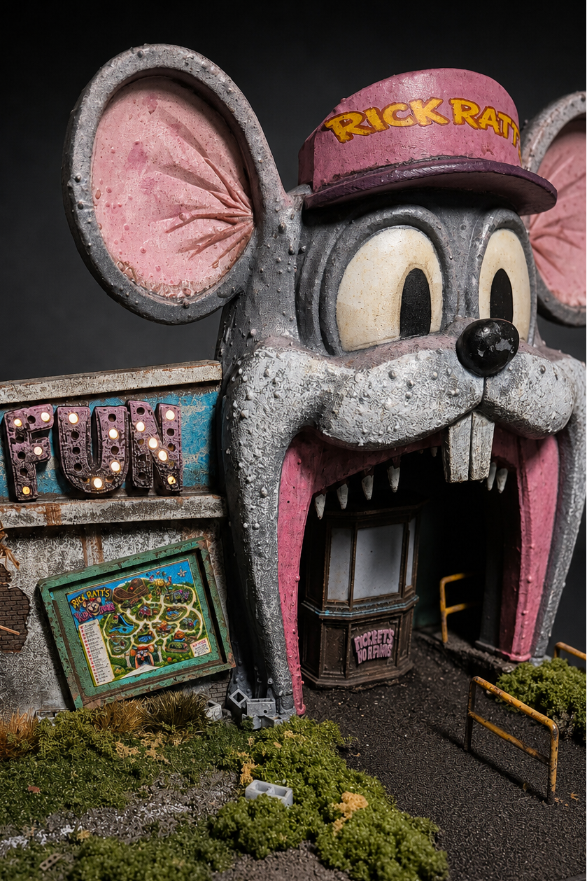 Rick Ratt’s Fun Park – “Fun Never Dies” Abandoned Theme Park Miniature Diorama