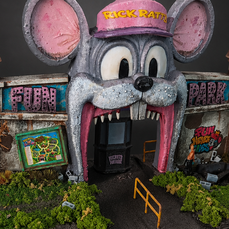 Rick Ratt’s Fun Park – “Fun Never Dies” Abandoned Theme Park Miniature Diorama