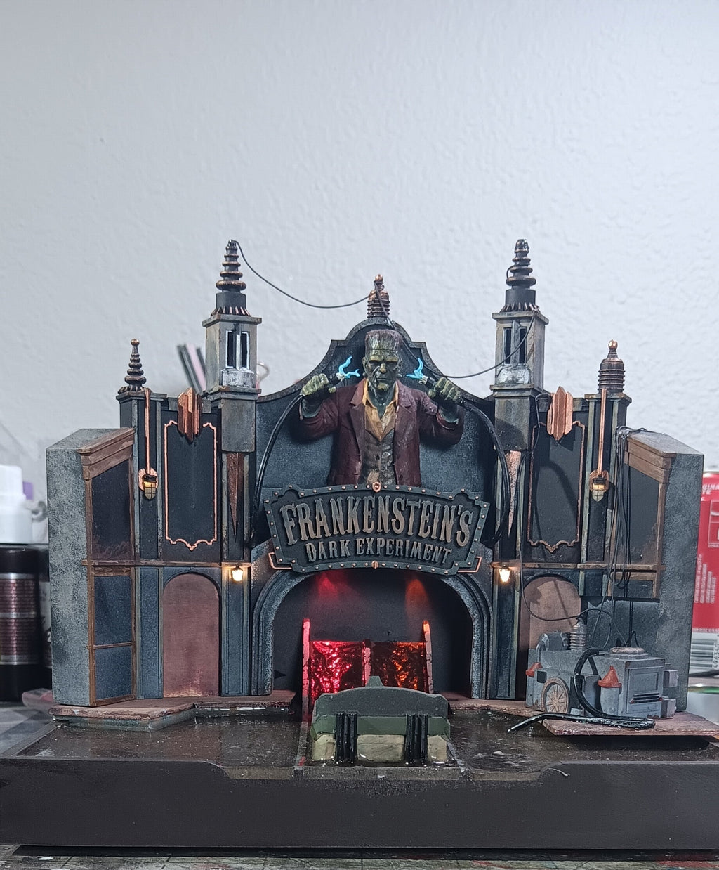 Frankenstein's Dark Experiment Original Ride Diorama