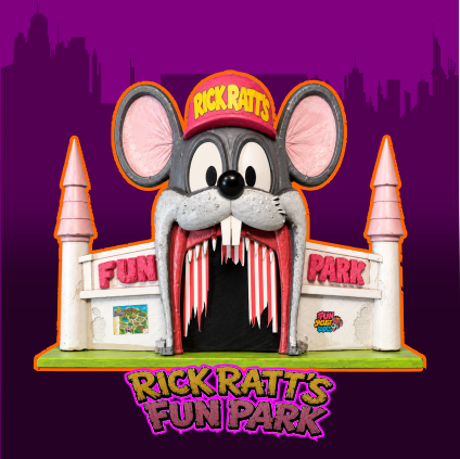 Rick Ratt's Fun Park – Tiny Town Terrors | Handmade Glow-in-the-Dark Horror Designer Art Toy