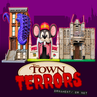 Rick Ratt's Fun Park – Tiny Town Terrors | Handmade Glow-in-the-Dark Horror Designer Art Toy Ornament