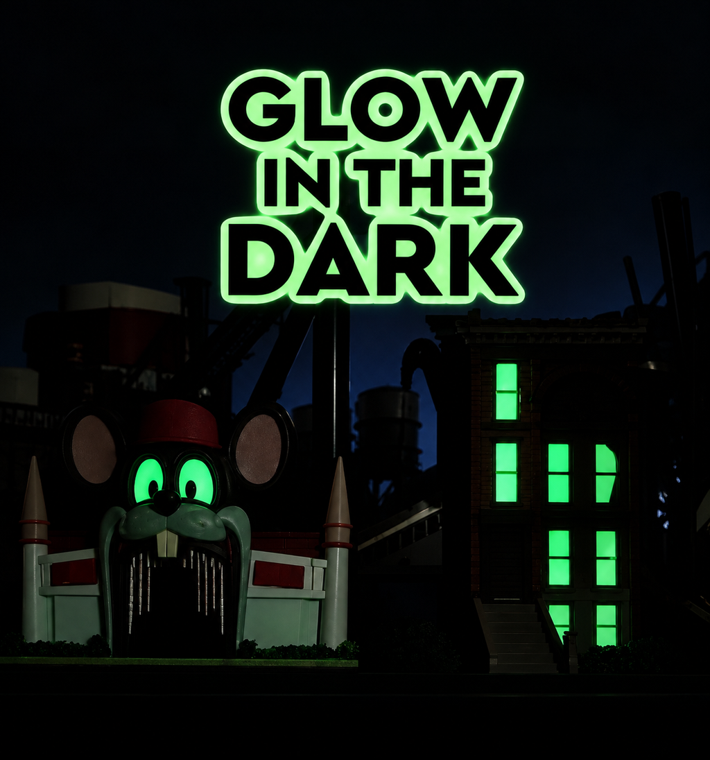 The Brownstone on Clarke St. – Tiny Town Terrors | Handmade Glow-in-the-Dark Horror Designer Art Toy
