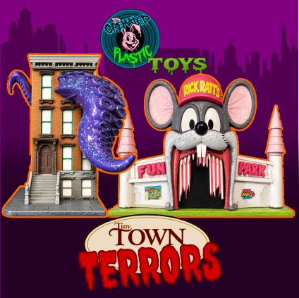 The Brownstone on Clarke St. – Tiny Town Terrors | Handmade Glow-in-the-Dark Horror Designer Art Toy